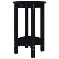 COUCHTISCH Schwarz Ø 40x60 cm Massivholz Kiefer - Schwarz, Holz (40/40/60cm) - furnicato