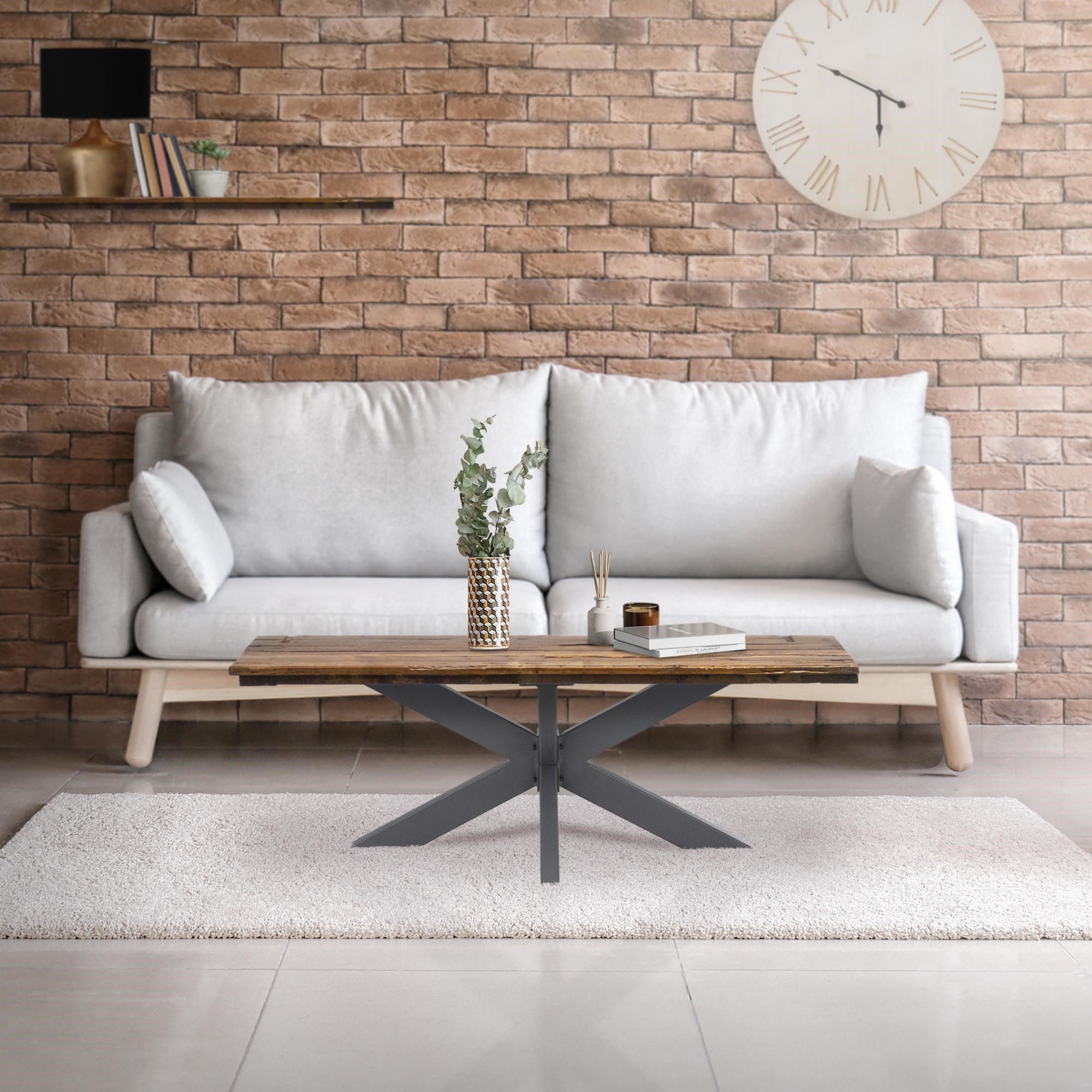 TISCHGESTELL Spider 98 x 58 x 43 cm Anthrazit - Anthrazit, Metall (58/43/98cm) - ML-DESIGN
