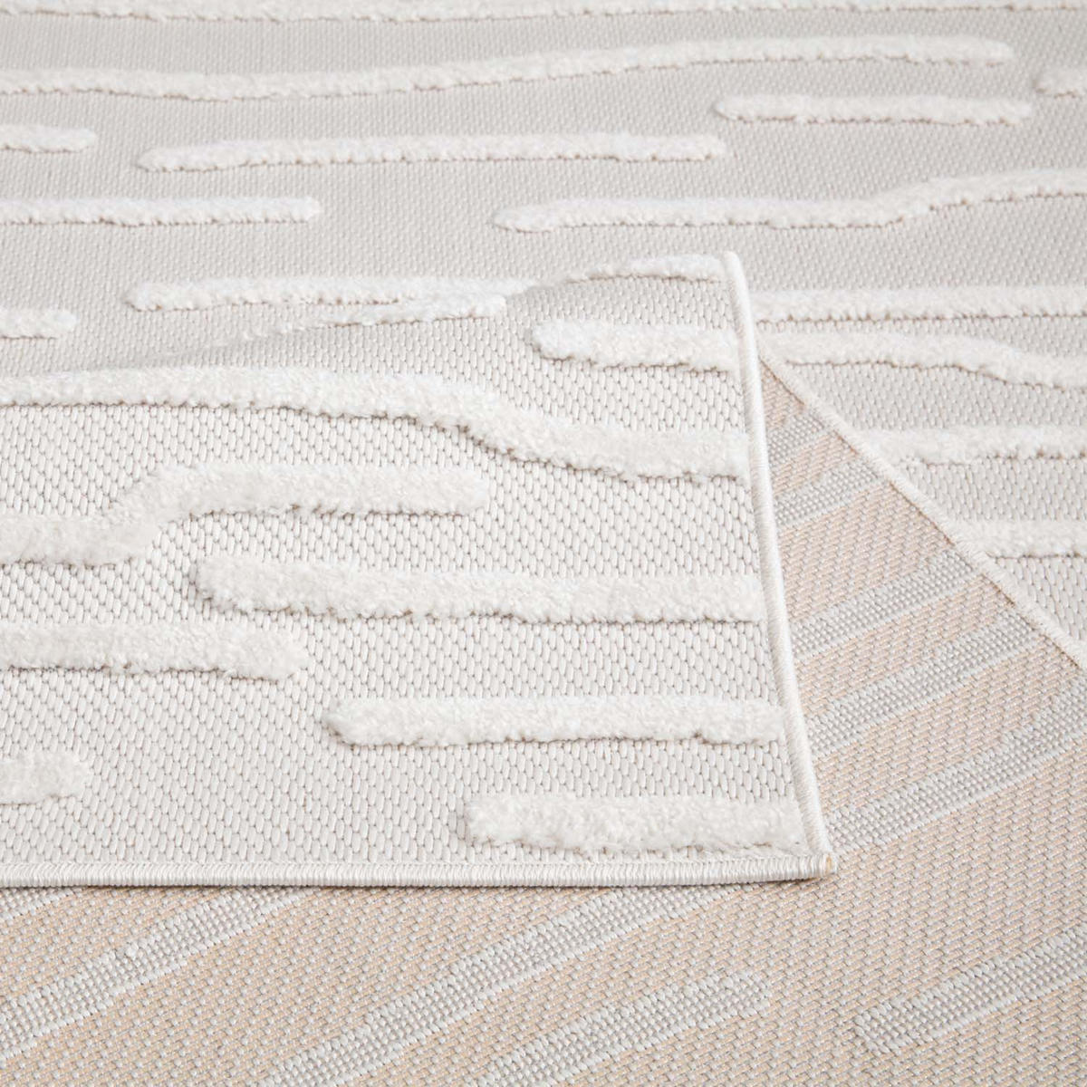 OUTDOOR-TEPPICH Santorini 450 Creme 60x110 cm - Creme, Textil (60/110cm) - carpet city