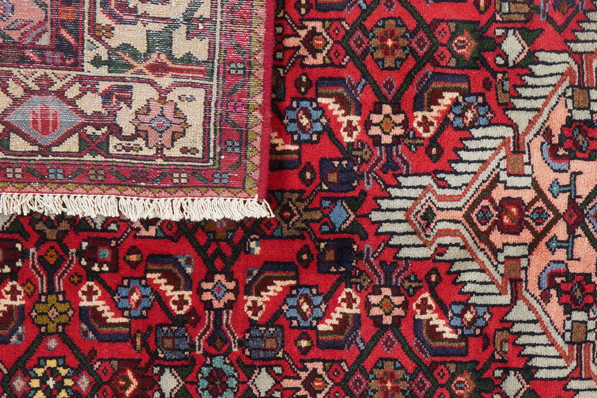 ORIENTTEPPICH handgeknüpft Assadabad Rot 202/128 cm Schurwolle - Rot, Textil (128/202cm) - Looma