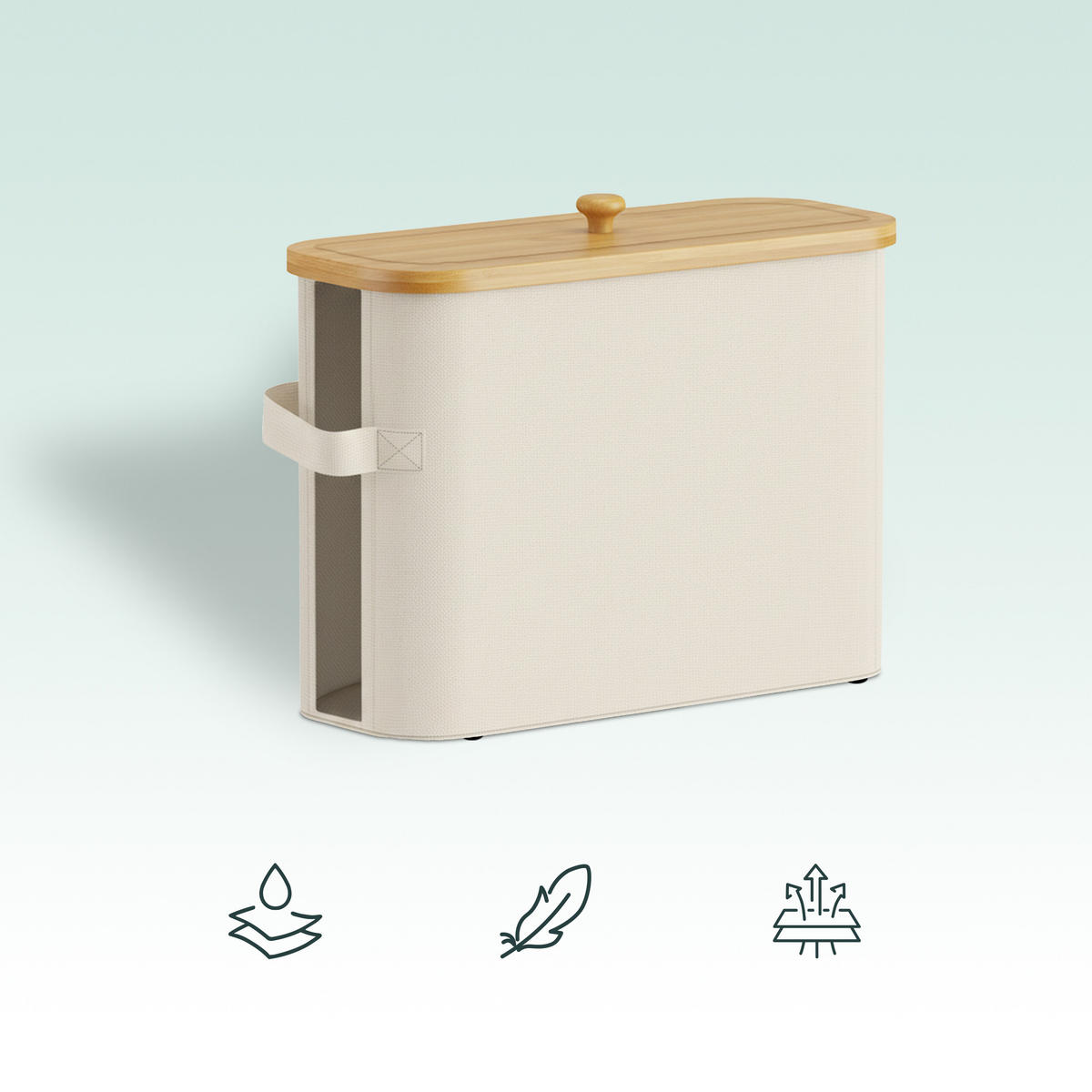 TOILETTENPAPIER-AUFBEWAHRUNG - Beige, Holz/Kunststoff (45/33/16cm) - Relaxdays