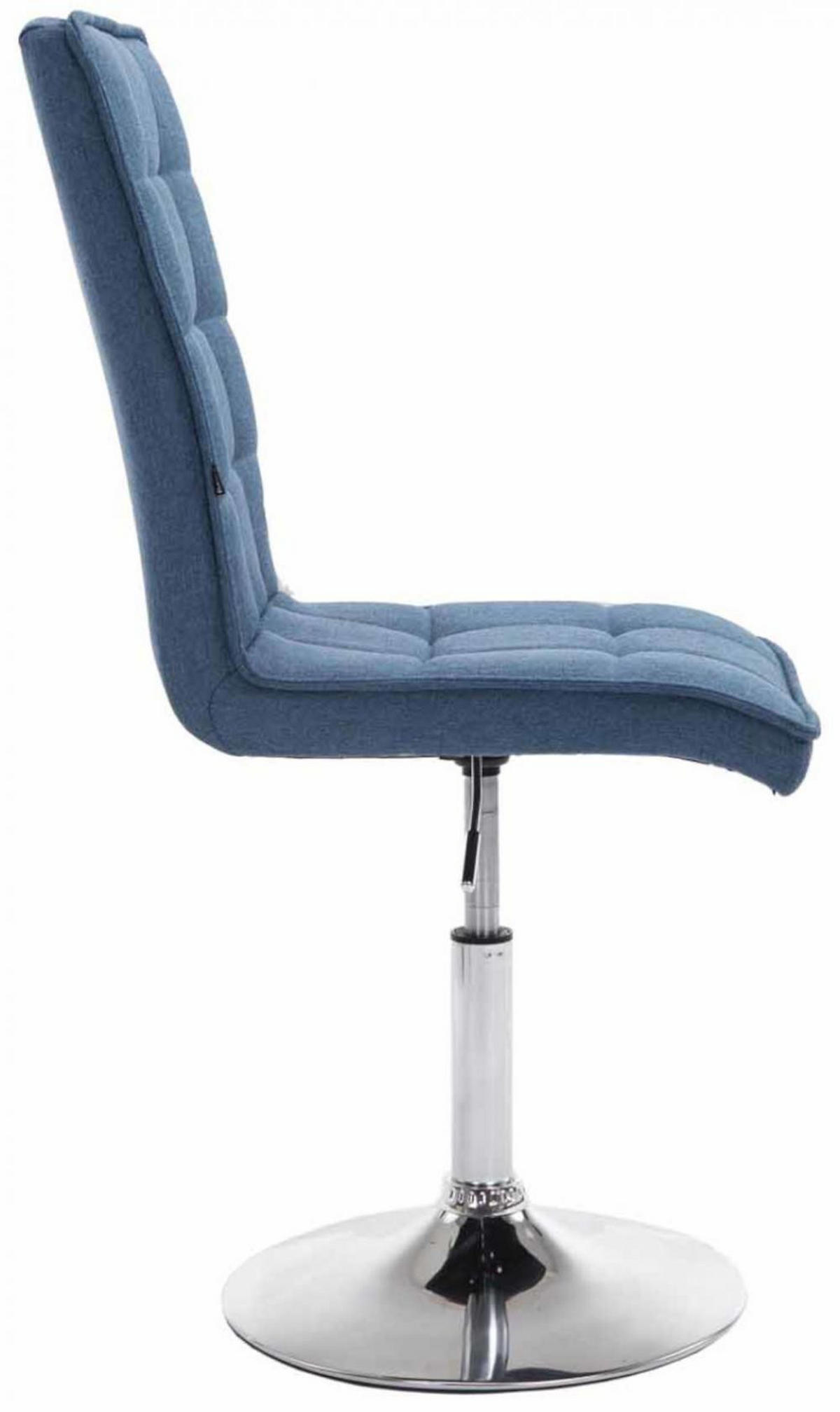 ESSZIMMERSTUHL 2er Set Stoff blau - Chromfarben/Blau, Textil/Metall (43/90/56cm) - CLP
