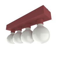 DECKENLEUCHTE Boston XL - Rot, Metall (10/45/7.5cm) - Lumicom