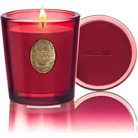 DUFTKERZE Rote Kamelie 260g Sojawachs 55h Brenndauer - Rot, Paraffin (15.8cm)