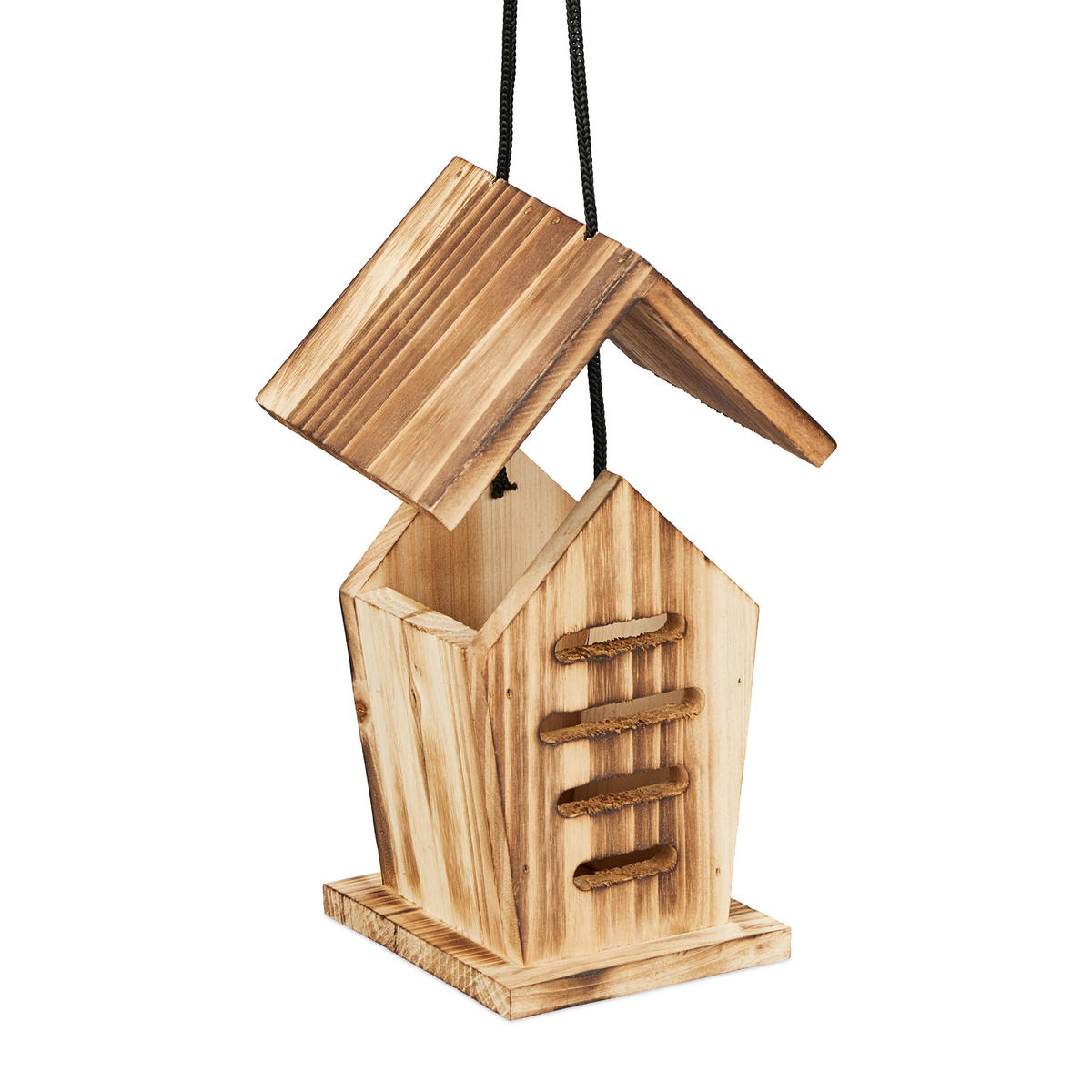 2XMARIENKÄFERHAUS - Hellbraun, Holz (14.5/17.5/12cm) - Relaxdays
