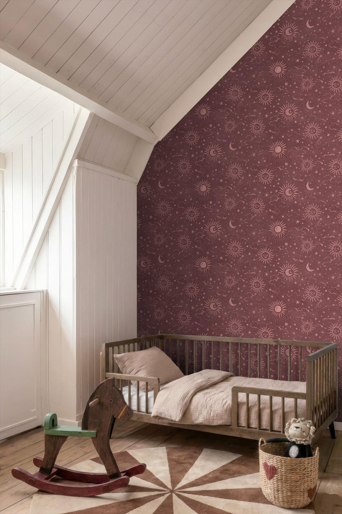 TAPETE Sternenhimmel 50 x 900 cm - Pink, Papier (50/0.1cm) - ESTAhome