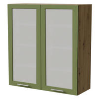 HÄNGESCHRANK Brerra W4S/90 Eiche Artisan / RAL 6025 farngrün Matt 90 / 32,5 / 96cm - Eiche Artisan/Grün, Holz/Holzwerkstoff (90/96/32.5cm) - Feldmann-Wohnen