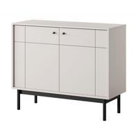 SIDEBOARD Japandies Greige 104 cm - Taupe/Schwarz, Holz/Holzwerkstoff (103.5/83.5/39cm) - Selsey