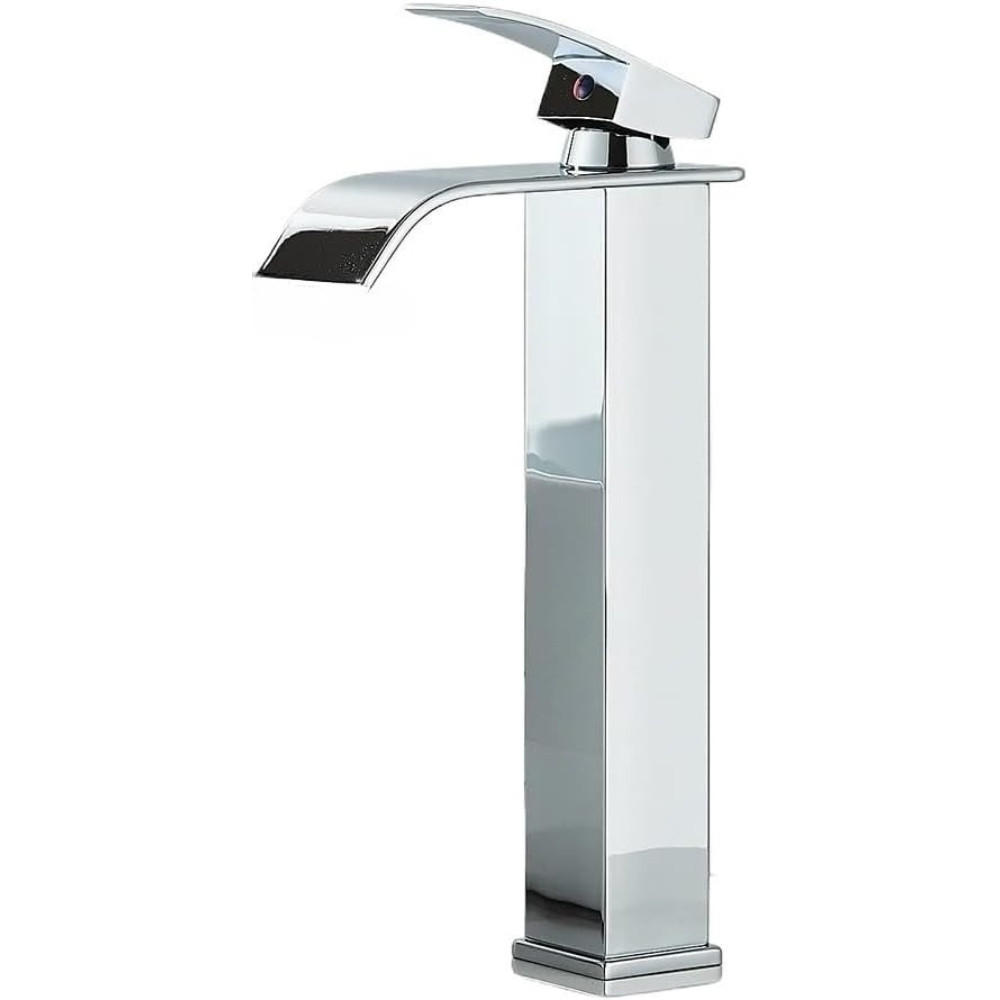 WASCHTISCHARMATUR Einzigen Griff Mixer Heißes Kaltes, Hoch, Chrom - Chromfarben, Metall (10/27/5cm) - Kaket
