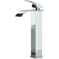WASCHTISCHARMATUR Einzigen Griff Mixer Heißes Kaltes, Hoch, Chrom - Chromfarben, Metall (10/27/5cm) - Kaket