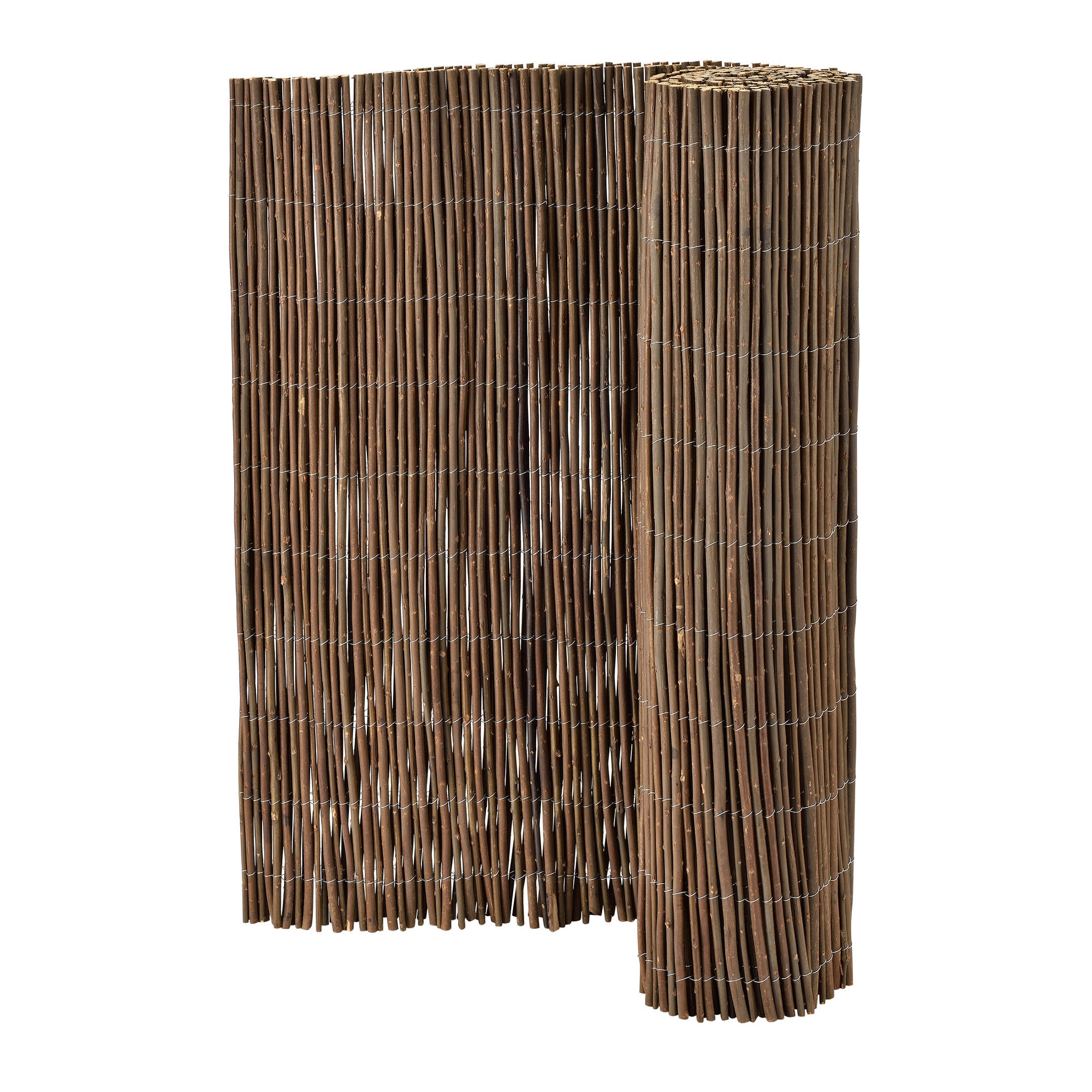 WEIDENZAUN Hyssna - Dunkelbraun, Naturmaterialien (500/200cm) - casa.pro