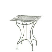 GARTENTISCH eckig 60/60/72 cm Metall Antik-Grün - Grün, Metall (60/60/72cm) - CLP