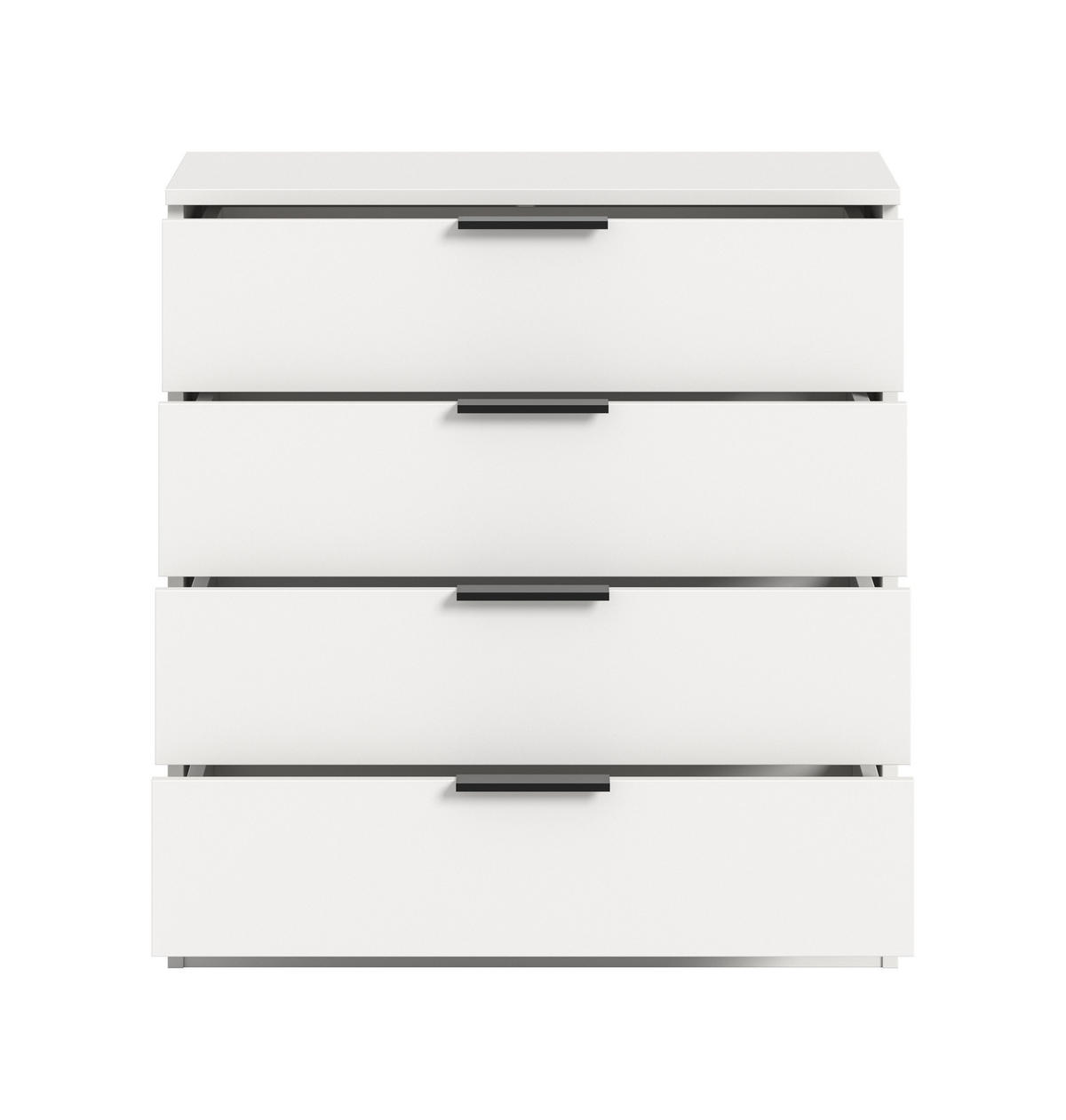 KOMMODE KOPENHAGEN (B/H/T: ca. 74/80/35 cm) in weiß/weiß - Weiß, Holzwerkstoff (74/80/35cm)