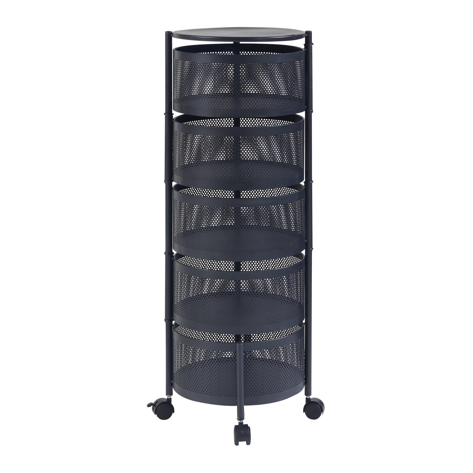ROLLWAGEN Steigen - Schwarz, Metall (33/89.5/33cm) - [en.casa]