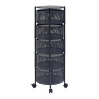 ROLLWAGEN Steigen - Schwarz, Metall (33/89.5/33cm) - [en.casa]