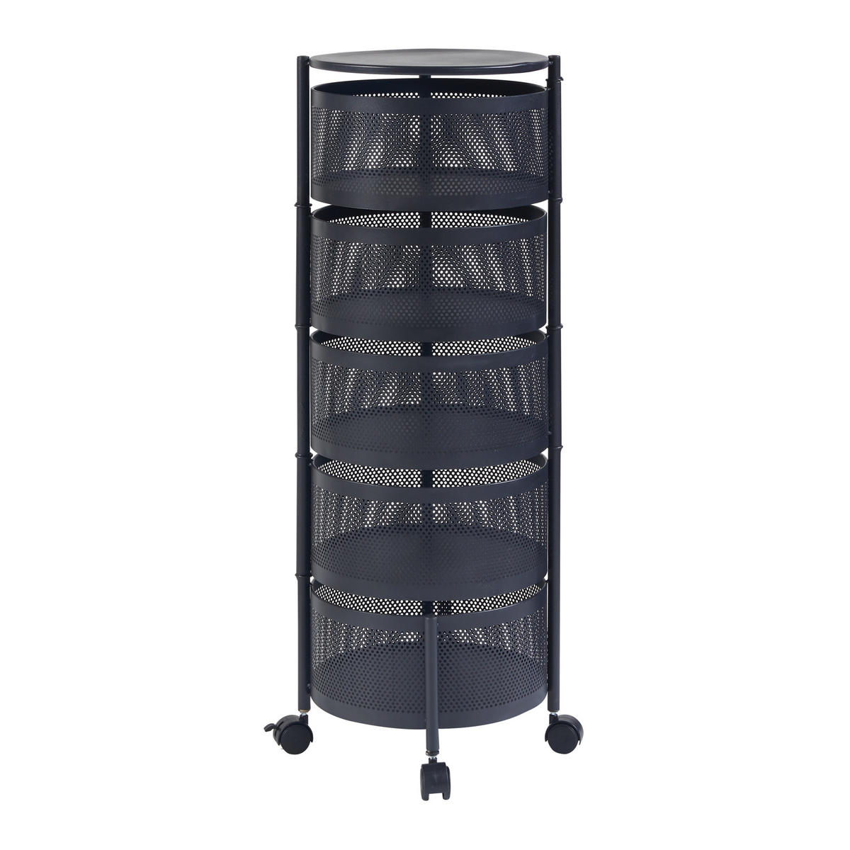ROLLWAGEN Steigen - Schwarz, Metall (33/89.5/33cm) - [en.casa]