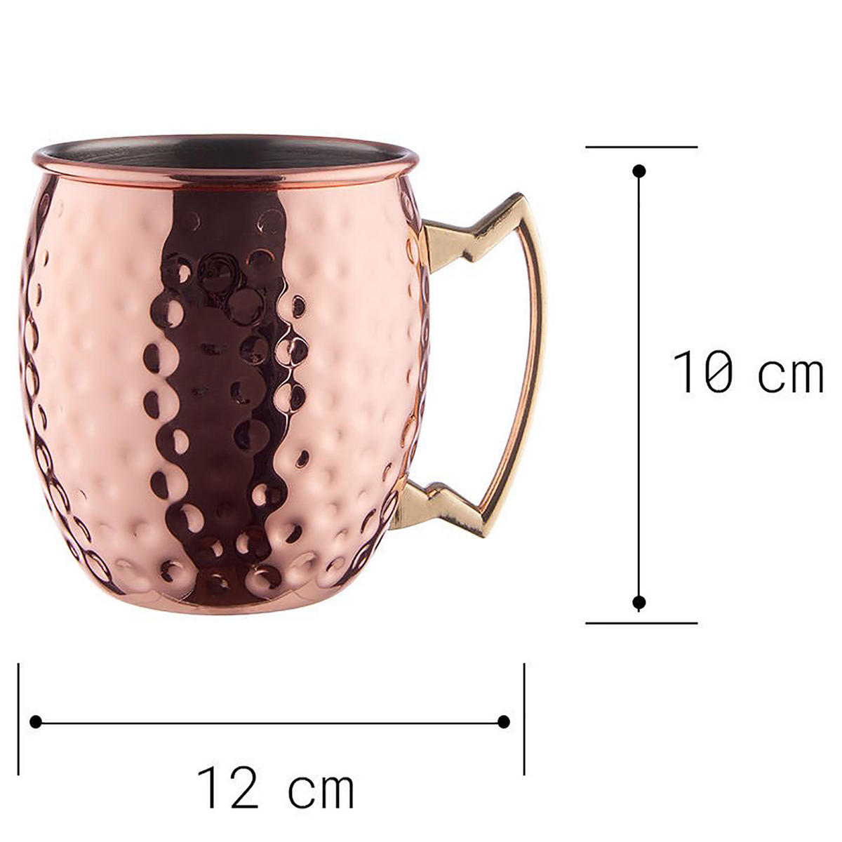 BECHER (4er Set) Moscow Mule 470 ml - Roségold, Metall (0.47L) - Butlers