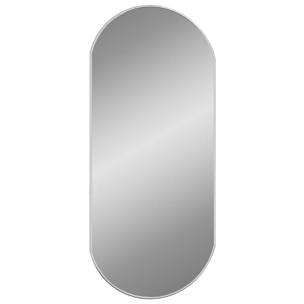 WANDSPIEGEL Silbern 80x35 cm Oval - Silberfarben, Glas (35/80/1cm) - furnicato