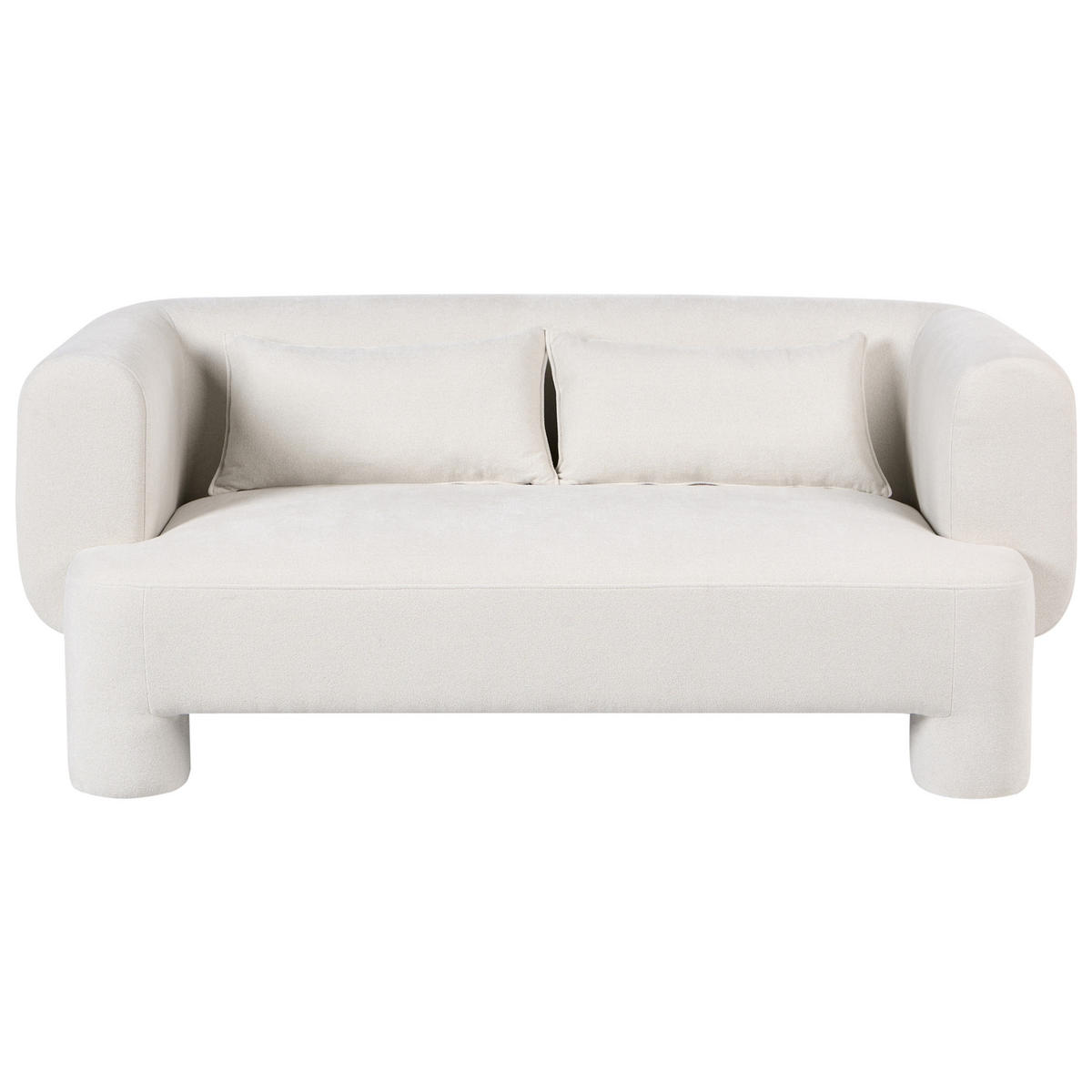 SADA POHOVEK 6-místná Látka Bílá Hogbo - bílá, textil (180/73/93cm) - Beliani