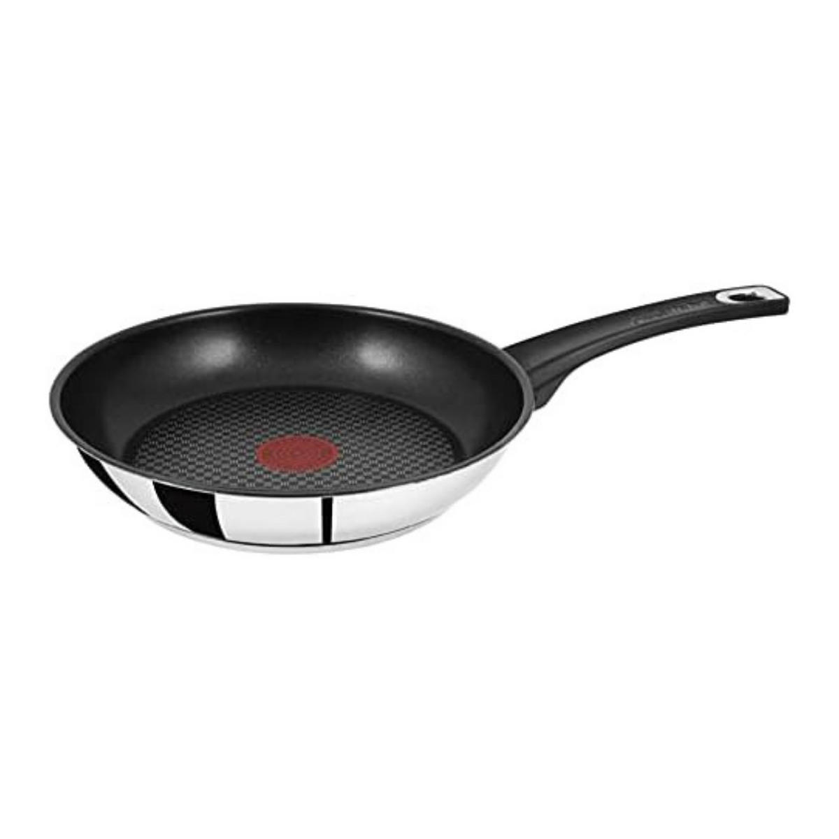 KOCHSET Jamie Oliver Essential A610S444 7-teilig Silber, Edelstahl, Kochgeschirr, Kochtöpfe, Glasdeckel, Induktion, hitzebeständig, Küchenzubehör - Silberfarben/Schwarz, Kunststoff/Metall - Tefal
