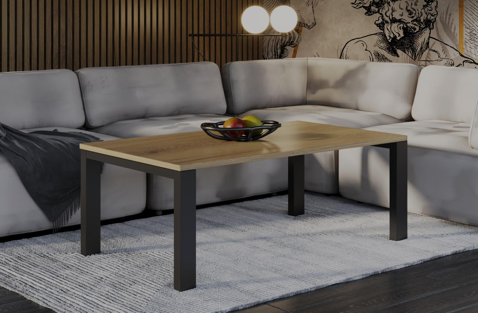 COUCHTISCH Garold - Eichefarben, Holzwerkstoff (120/80/55cm) - Endo-Moebel