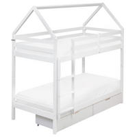 HOCHBETT 90/200 cm Weiß Ternas - Weiß, Holz (90/200cm) - Beliani