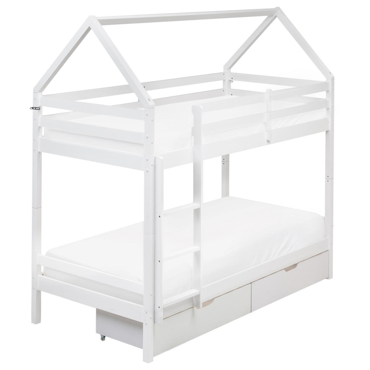 HOCHBETT 90/200 cm Weiß Ternas - Weiß, Holz (90/200cm) - Beliani