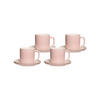 ESPRESSOTASSEN MIT UNTERTASSEN Jasper Rosa 100 ml 4er Set - Rosa, Keramik (1/1/1cm) - Ritzenhoff Breker