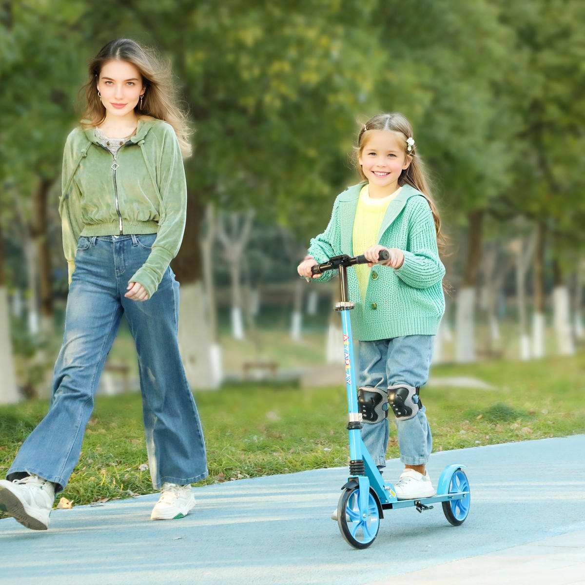 KINDERSCOOTER, Blau, Kunststoff, Metall - Blau, Kunststoff/Metall (94/38/103cm) - AIYAPLAY