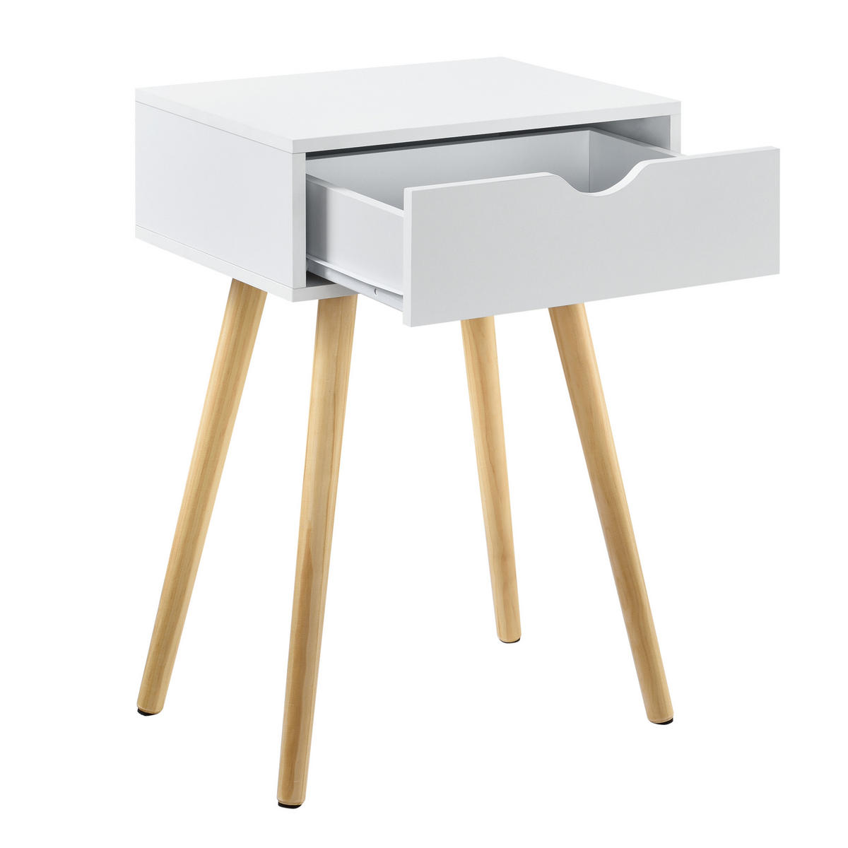 NACHTTISCH Sörby - Weiß, Holzwerkstoff (40/60/30cm) - [en.casa]