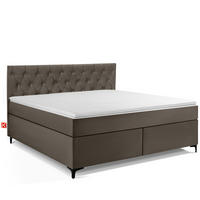 POLSTERBETT ARDEA, Braun - Schwarz/Braun, Holz/Holzwerkstoff (180/200cm) - KONSIMO®