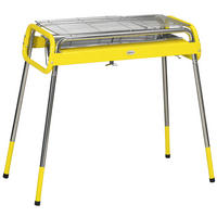 HOLZKOHLEGRILL - Gelb, Metall (43/72/85cm) - Outsunny