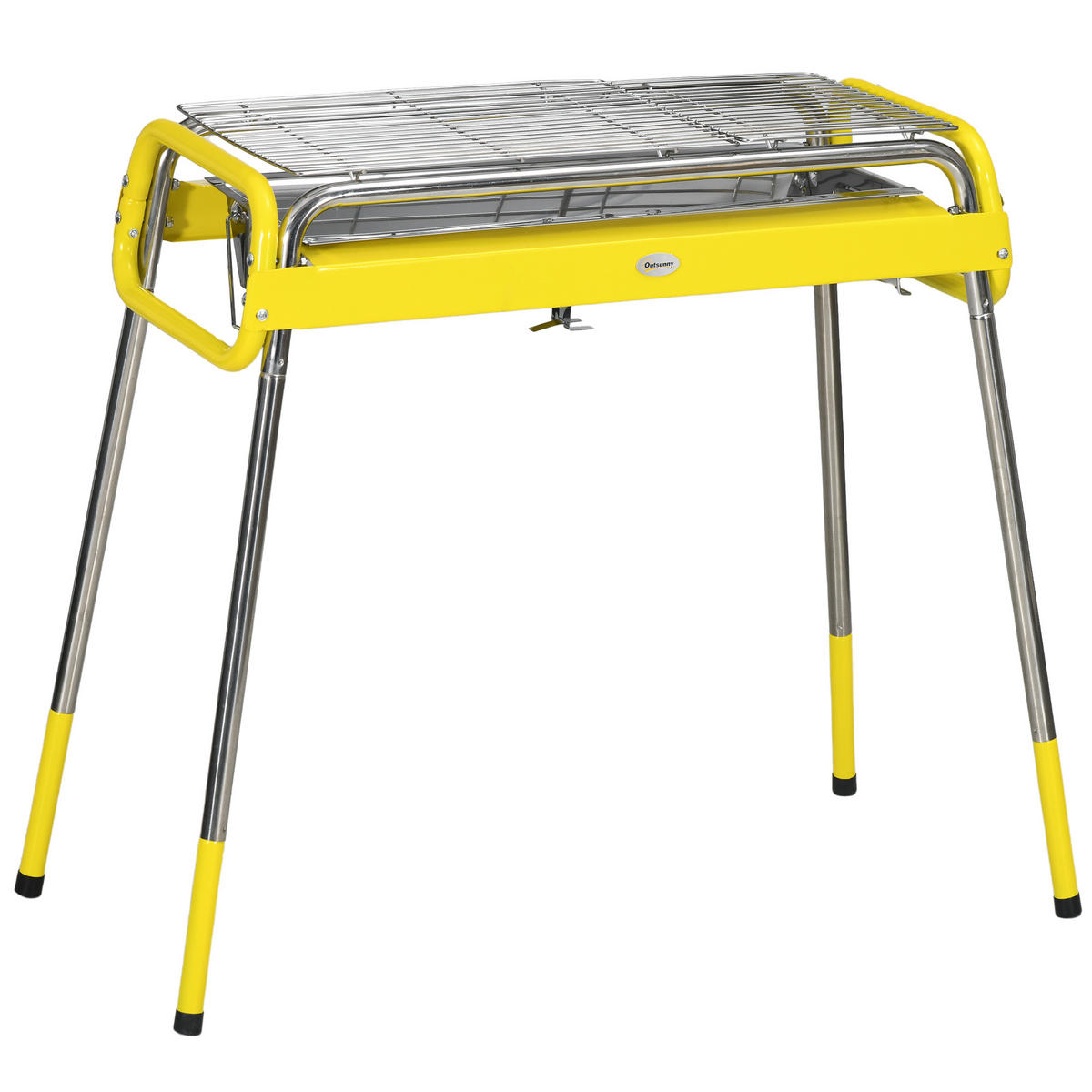HOLZKOHLEGRILL - Gelb, Metall (43/72/85cm) - Outsunny