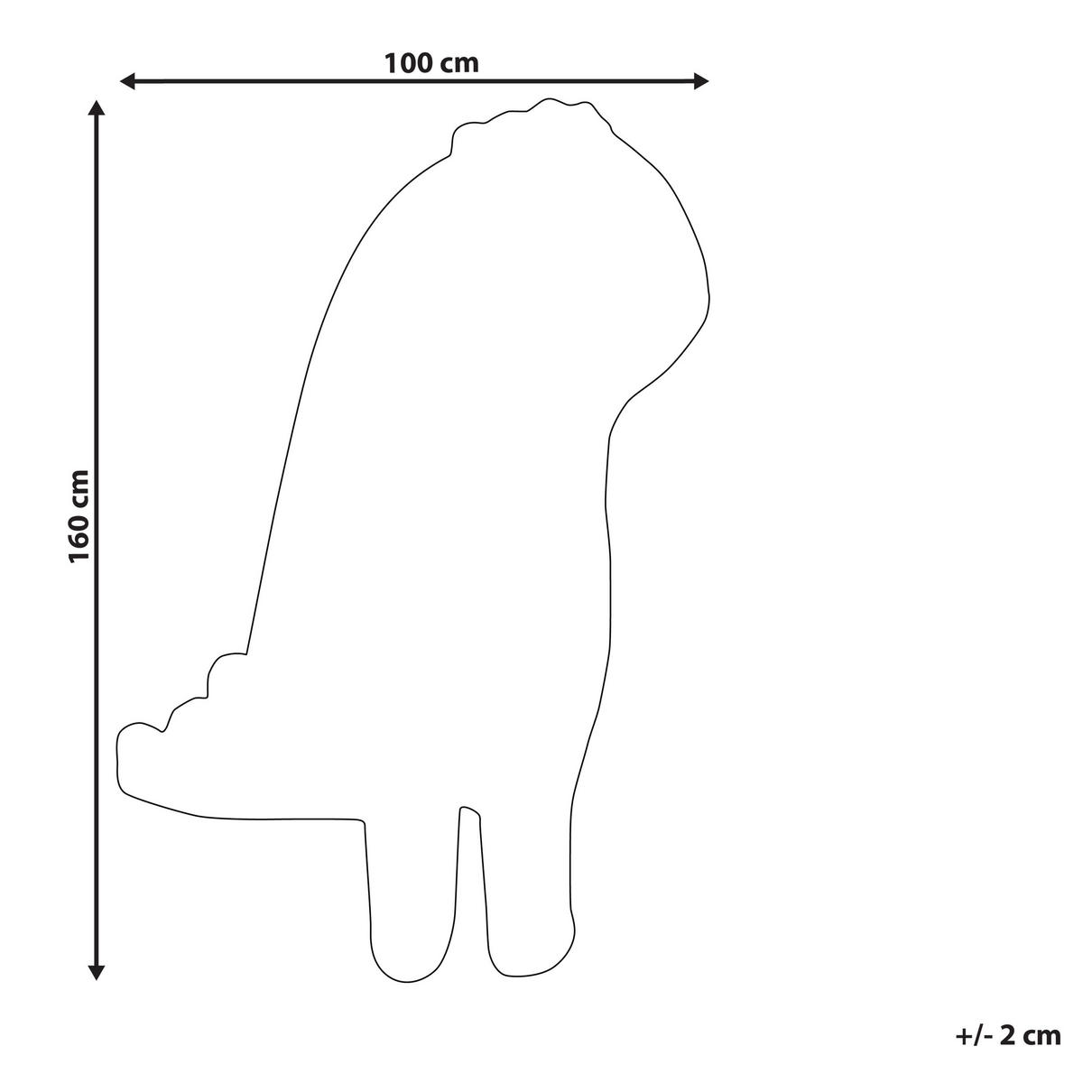 KINDERTEPPICH Dino 160/100 cm - Grau, Naturmaterialen (100/160cm) - Beliani