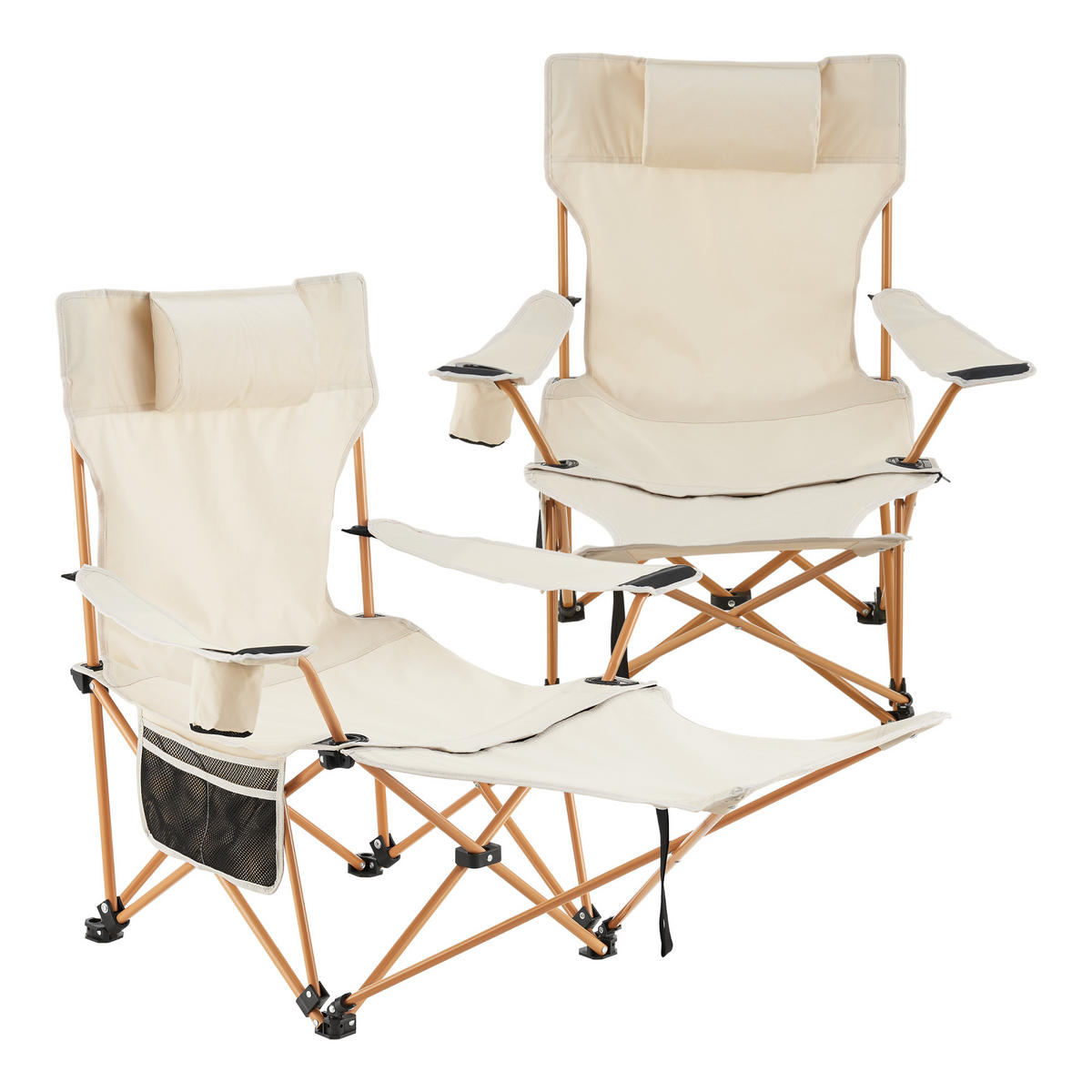 GARTENMÖBEL-SET 3 TLG. Bellante - Beige, Textil/Metall - casa.pro
