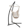 HÄNGESESSEL inkl. Gestell, bis 120kg, 216cm, Beige - Beige, Textil (110/215/110cm) - Amanka