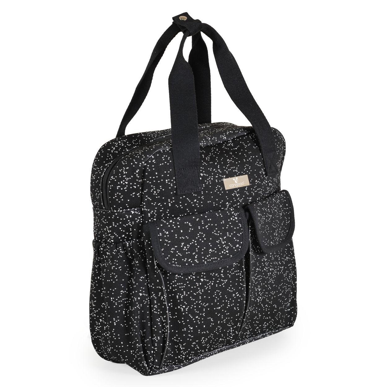 WICKELTASCHE Mivida schwarz Wickelunterlage, Reißverschluss, Schultergurte, Handtaschengurt, Clips - Schwarz, Textil (38/36/15cm) - Cangaroo