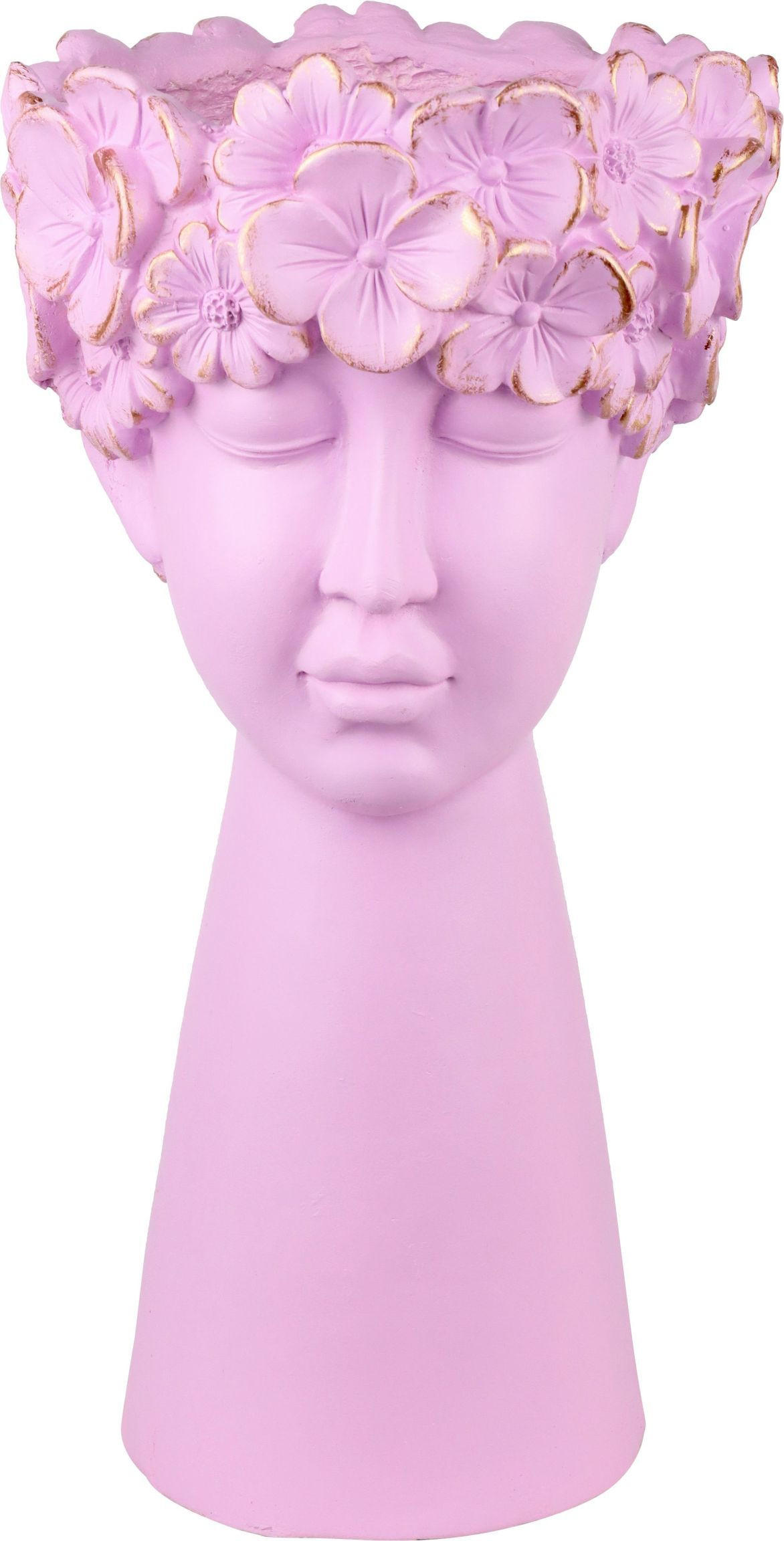 PFLANZFIGUR Flora rosa - Rosa, Kunststoff (21/33/20cm) - FURNARO