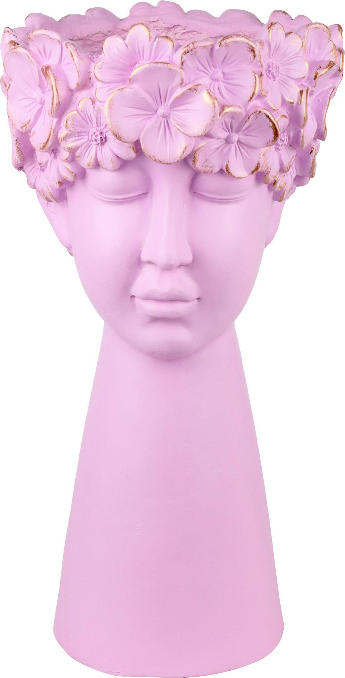 PFLANZFIGUR Flora rosa - Rosa, Kunststoff (21/33/20cm) - FURNARO