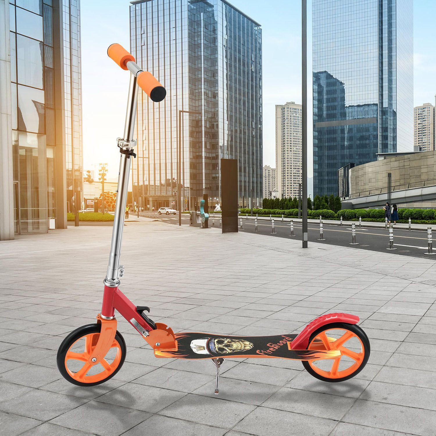 CITYROLLER Fire schwarz/ rot - Schwarz, Metall (88/27/106cm) - Artsport