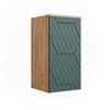 BADSCHRANK Irma Grün 30 x 59 cm 2 Fächer, Badezimmer - Eiche Wotan/Grün, Holzwerkstoff (30/59/24cm) - Vicco