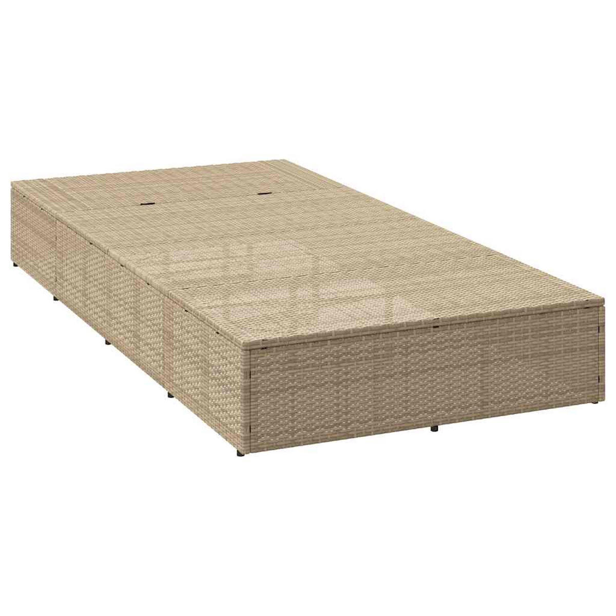 SONNENLIEGE Mit Schwebender Auflage Beige Poly Rattan - Beige, Kunststoff (210/79/100cm) - vidaXL