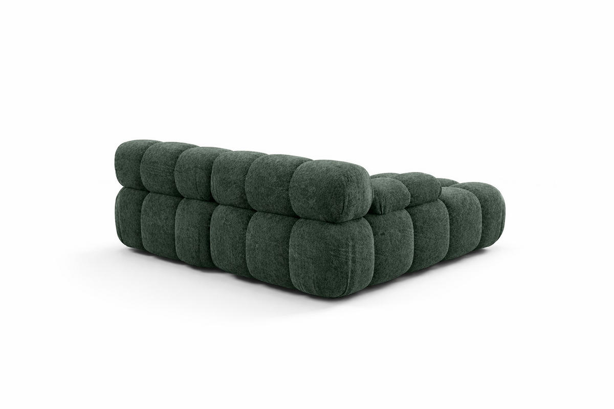 CHAISELONGUE Modular, Veloursstoff Salvador, Dunkelbraun, Rechts, Selia - Dunkelgrün/Dunkelbraun, Holz (190/160cm) - Kaiser Möbel