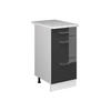 KÜCHENSCHRANK R-Line Anthrazit Hochglanz 40 cm mit Schubladen AP Marmor - Schwarz Hochglanz/Anthrazit, Holzwerkstoff (40/81.6/60cm) - Vicco
