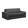 3-SITZER SOFA mit Schlaffunktion Cord Stoff Grau - Dunkelgrau/Schwarz, Kunststoff/Textil (195/80/100cm) - LaMiaSofa