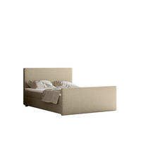 BOXBETT mit Bettkasten Matratze Topper LAGUNE Stoff Loop Beige 200x200 cm H2-Pocket - Beige, Holz/Holzwerkstoff (200/200cm) - Kaiser Möbel