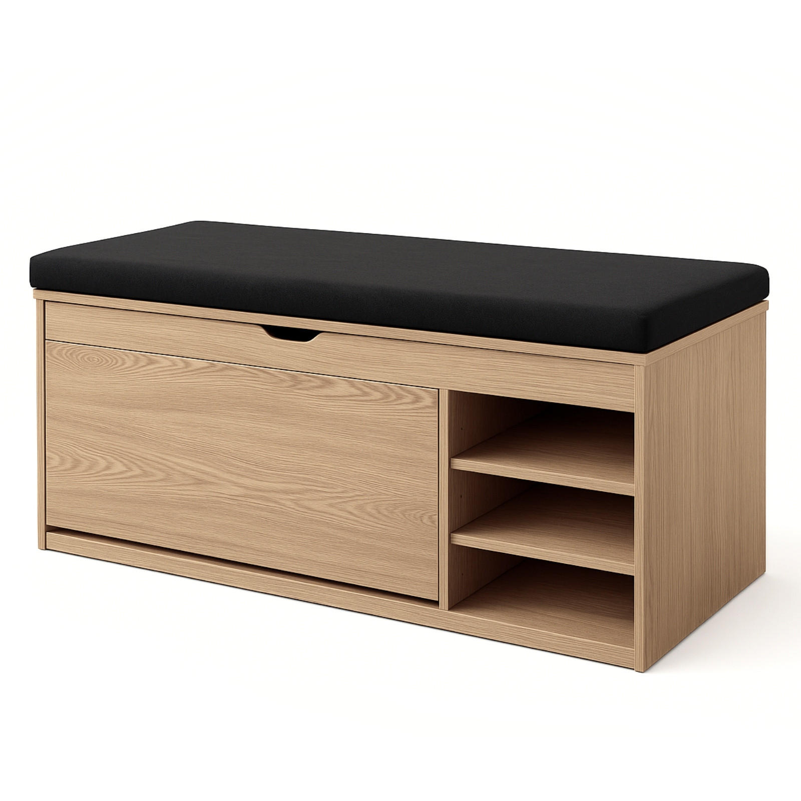 SCHUHSCHRANK Gradia 100/34/50 cm Sitzfläche ausziehbar - Braun, Holzwerkstoff (34/50/100cm) - BOXIMO