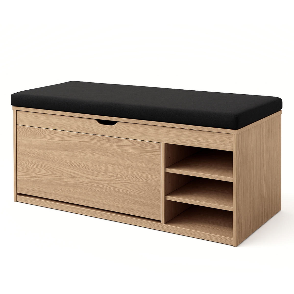 SCHUHSCHRANK Gradia 100/34/50 cm Sitzfläche ausziehbar - Braun, Holzwerkstoff (34/50/100cm) - BOXIMO