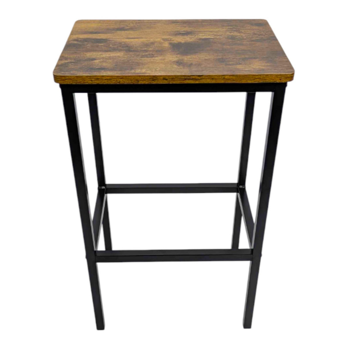 BARHOCKER Dunkelbraun, Schwarz Stahl, 40/30/65 cm - Dunkelbraun/Schwarz, Holzwerkstoff/Metall (30/65/40cm) - Begryf