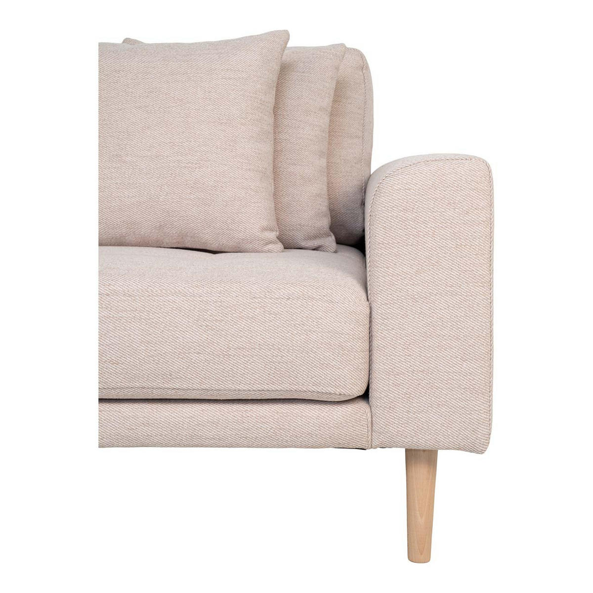 SOFA, Lido, Sandfarben, Kunstfell, 290 x 170 x 76 cm - Sandfarben, Textil/Fell (290/170cm) - ebuy24